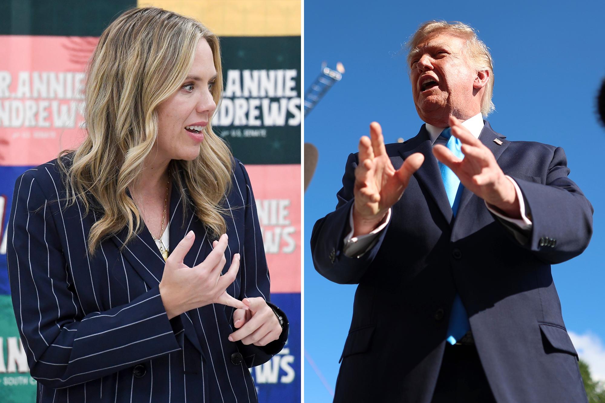 Trump attacks Democratic Senate candidate Annie Andrews with anti-trans slur 143961546