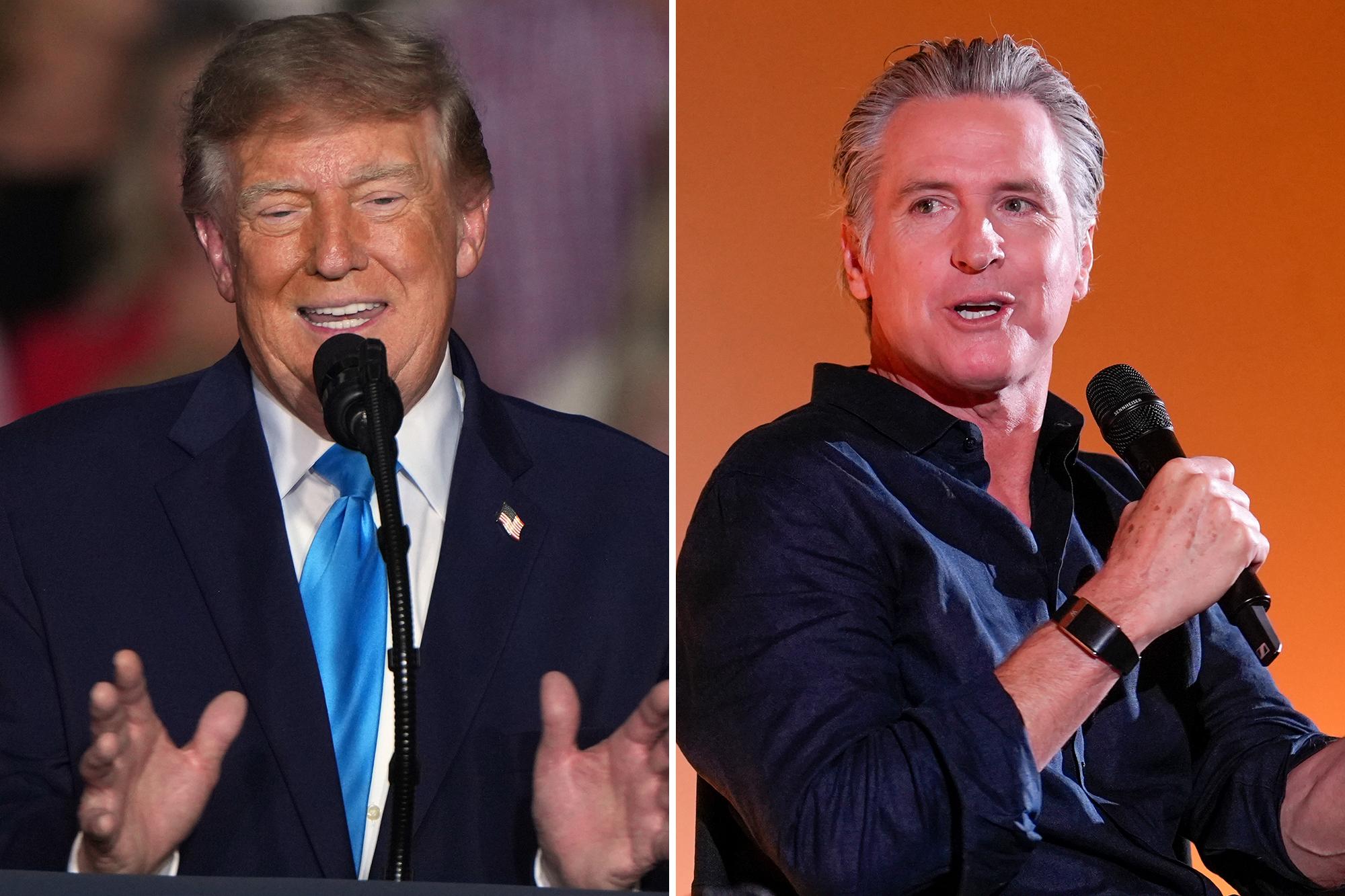 Newsom blasts ‘deranged and dangerous’ Trump for joking that Iran could ‘take out’ LA and San Diego 143970526