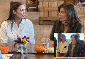 Hochul holds event with AOC in campaign’s final stretch but distances herself from supporters’ chants