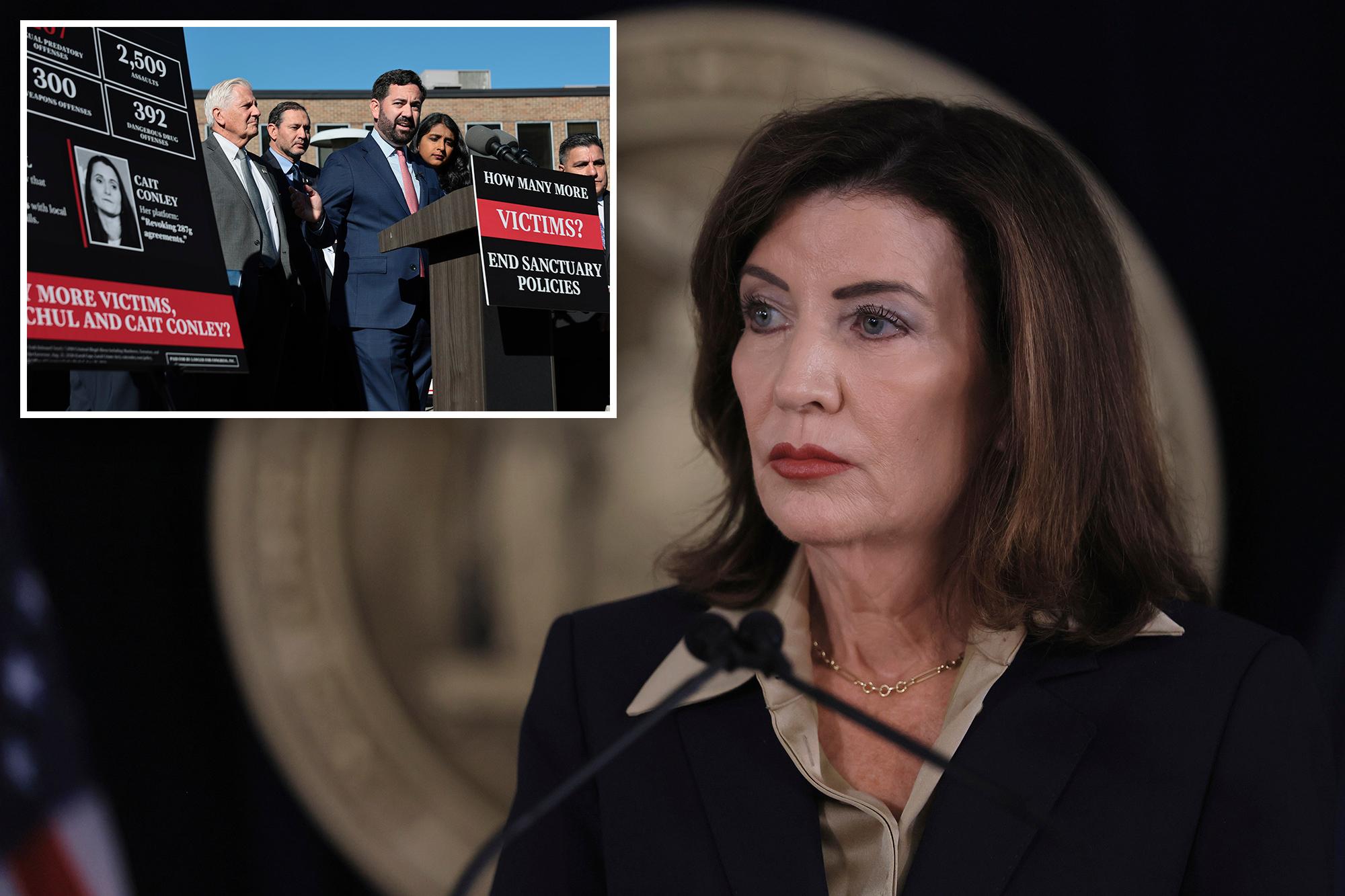 Hochul brushes off outrage over why migrants keep getting released, re-arrested under NY’s bail, sanctuary laws 144144999