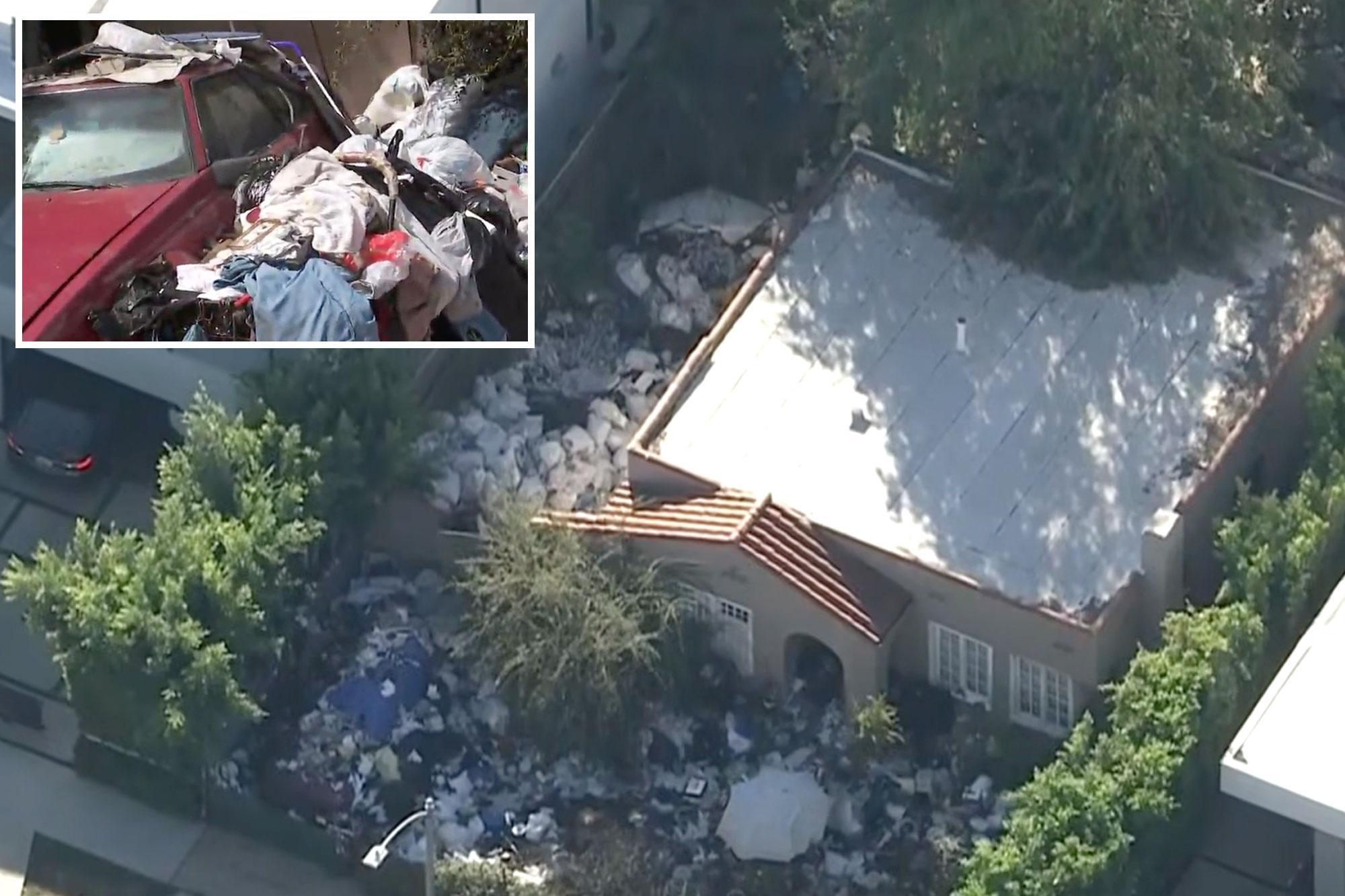 Notorious LA “trash house” sparks outrage again as new images reveal new mountains of debris: ‘This should be grounds for losing your house’ 144167358 77c576