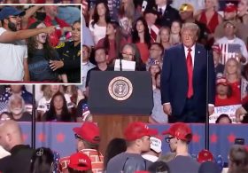 Trump rally protesters shout down angel mom talking about her murdered son in Texas: ‘They’re paid by enemies of our nation’
