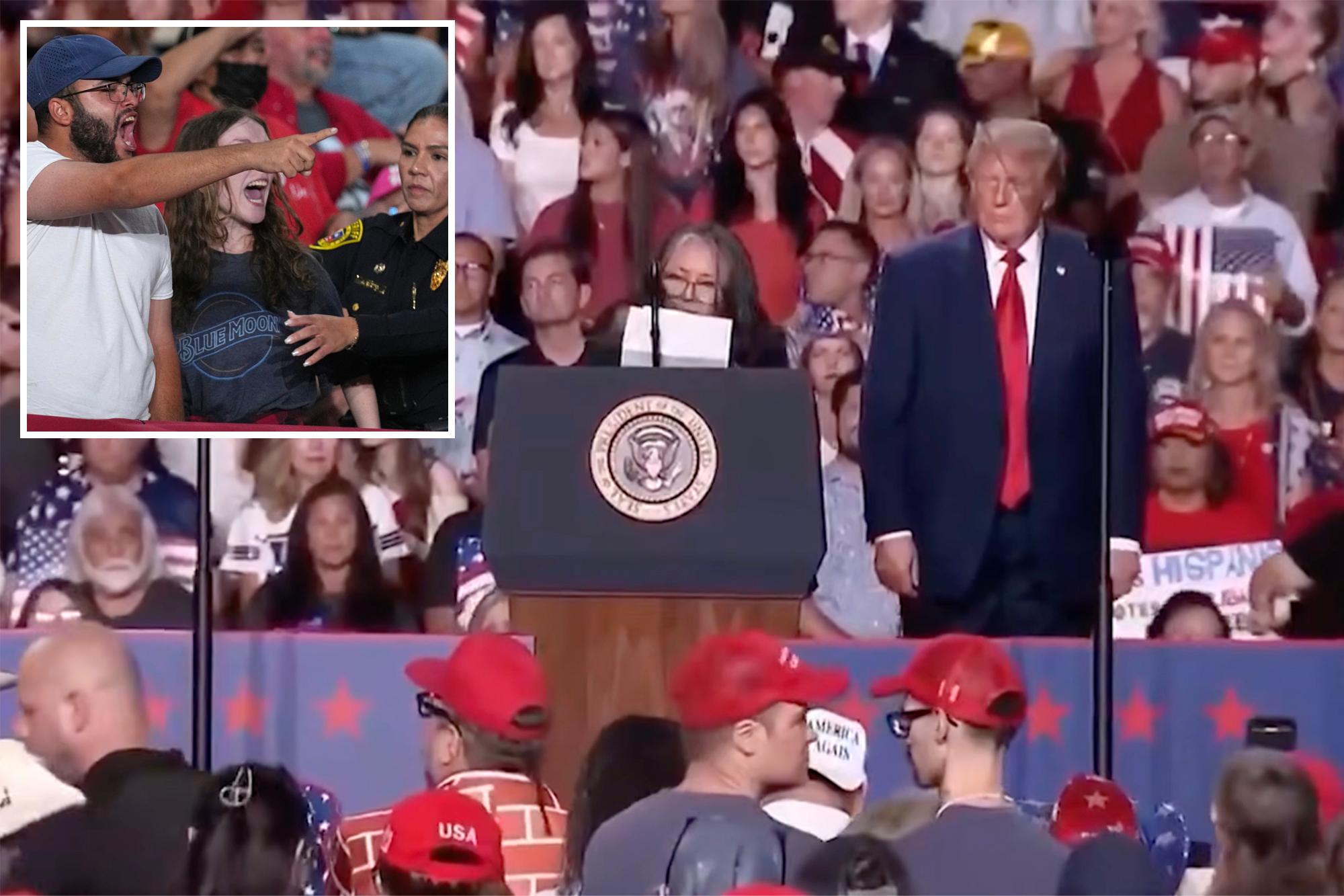Trump rally protesters shout down angel mom talking about her murdered son in Texas: ‘They’re paid by enemies of our nation’ 144187477