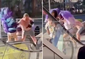 Phony Vegas showgirls attack pair of tourists on iconic Strip over $20 tip