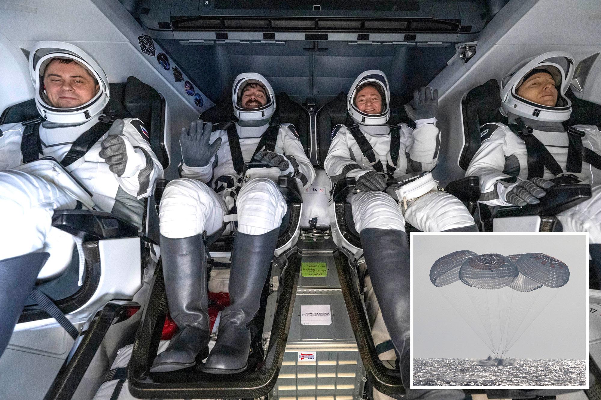 Dramatic moment SpaceX astronauts blast back to Earth before splashdown off SoCal 144268221