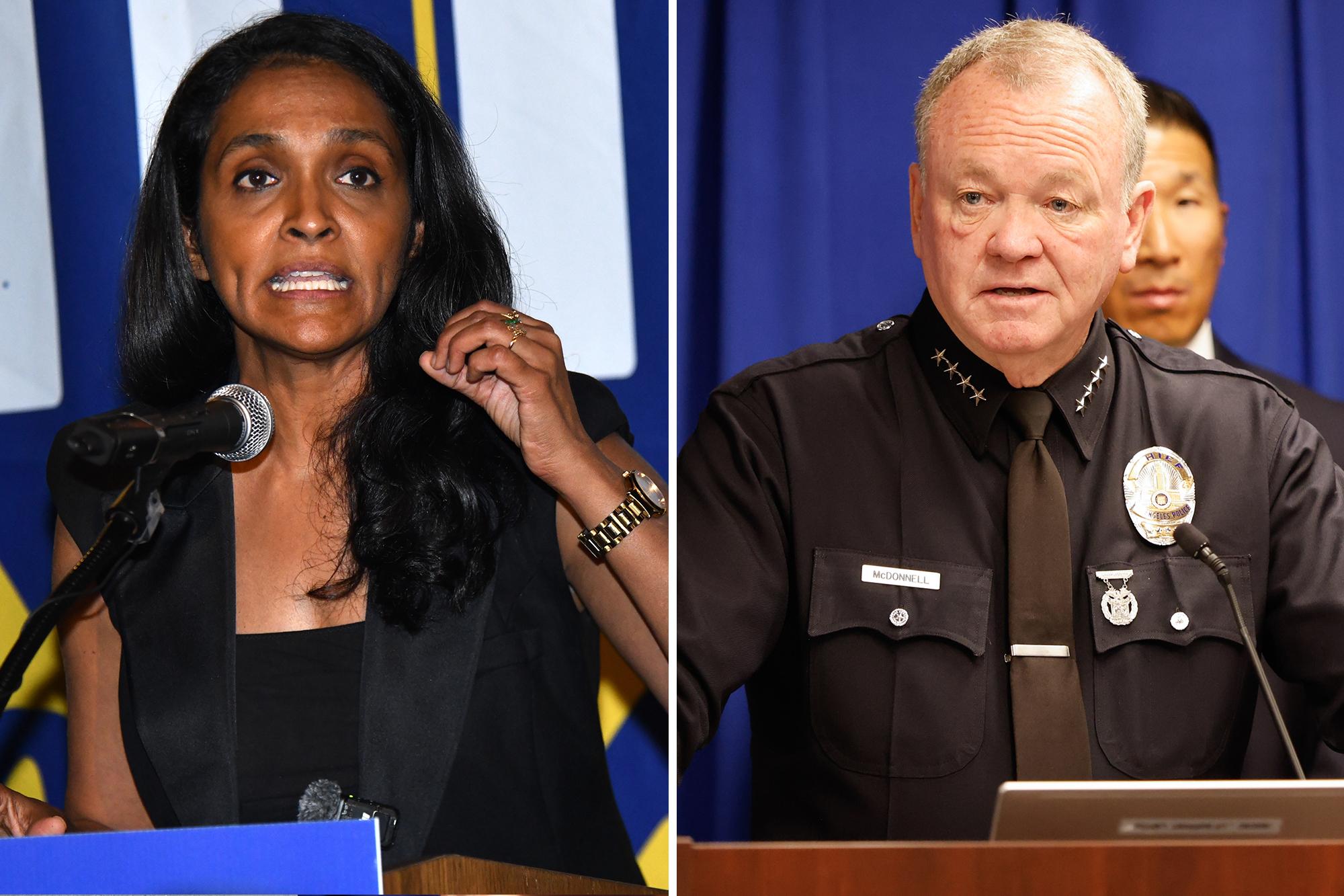 Nithya Raman ducks questions amid fallout from ‘fascist liars’ video targeting LAPD 144388443