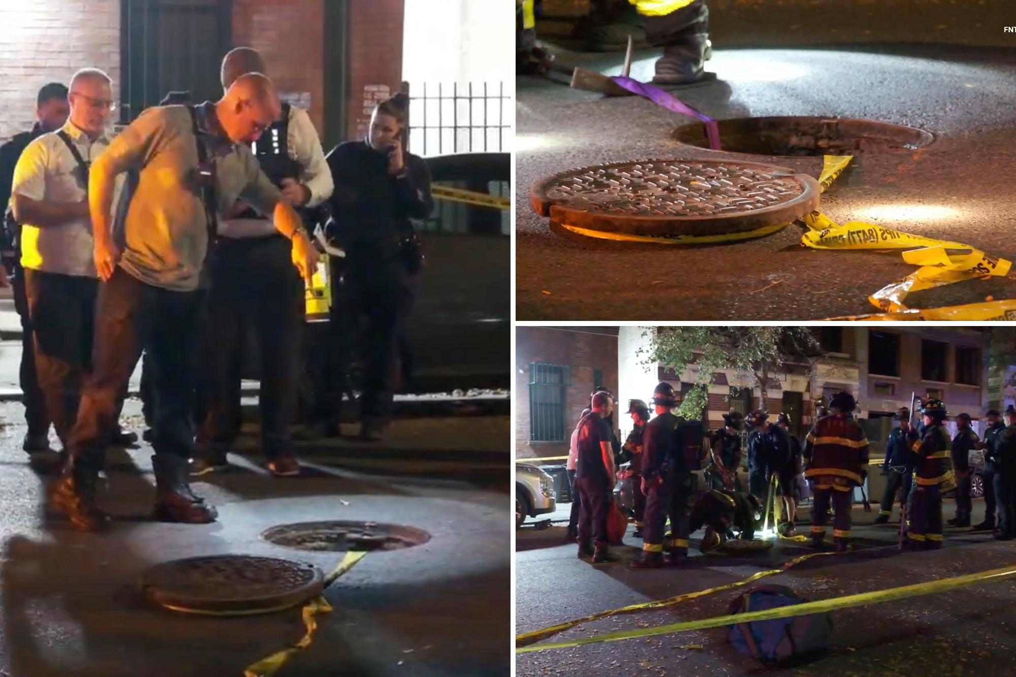 New NYC mole people mystery as 3 spotted ducking into sewer manhole 144650581