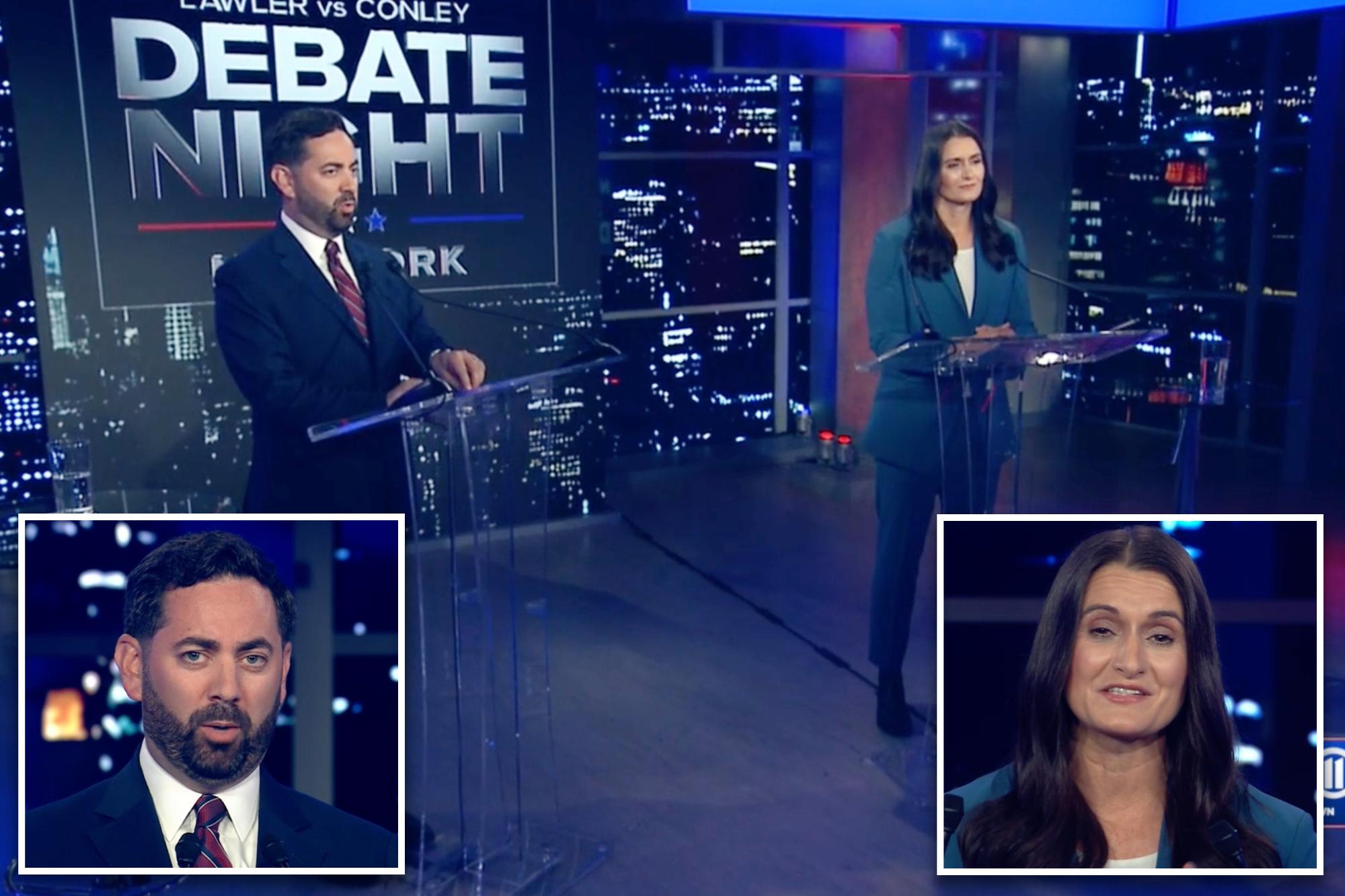 Rep. Mike Lawler hammers Dem Cait Conley over support for sanctuary policies, portrays her as phony New Yorker in fiery final debate 145064837