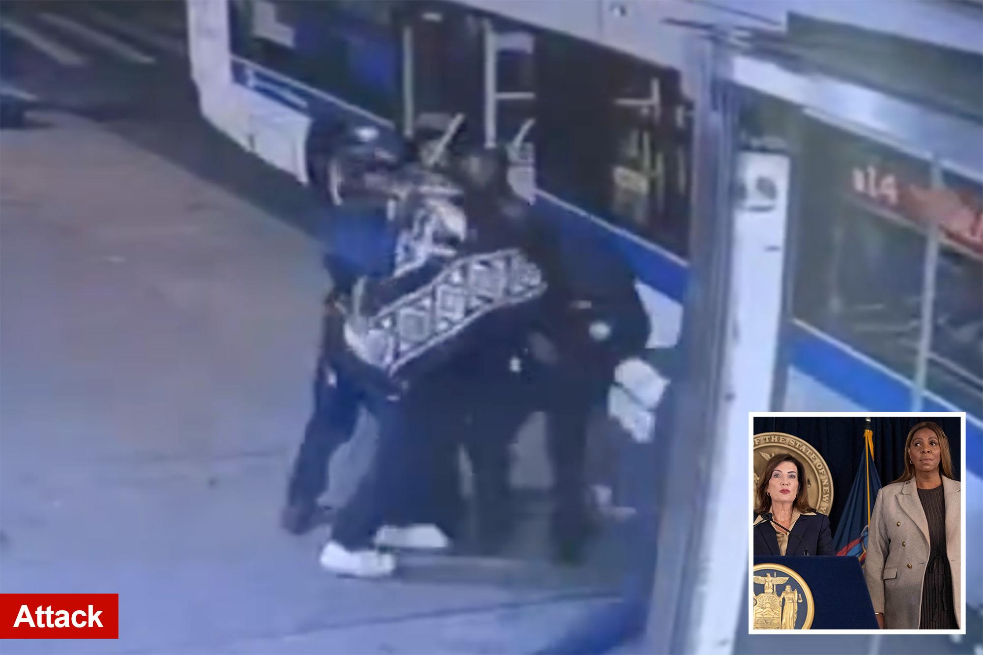 MTA fare inspectors caught on camera roughing up school dean accused of not paying 145151663