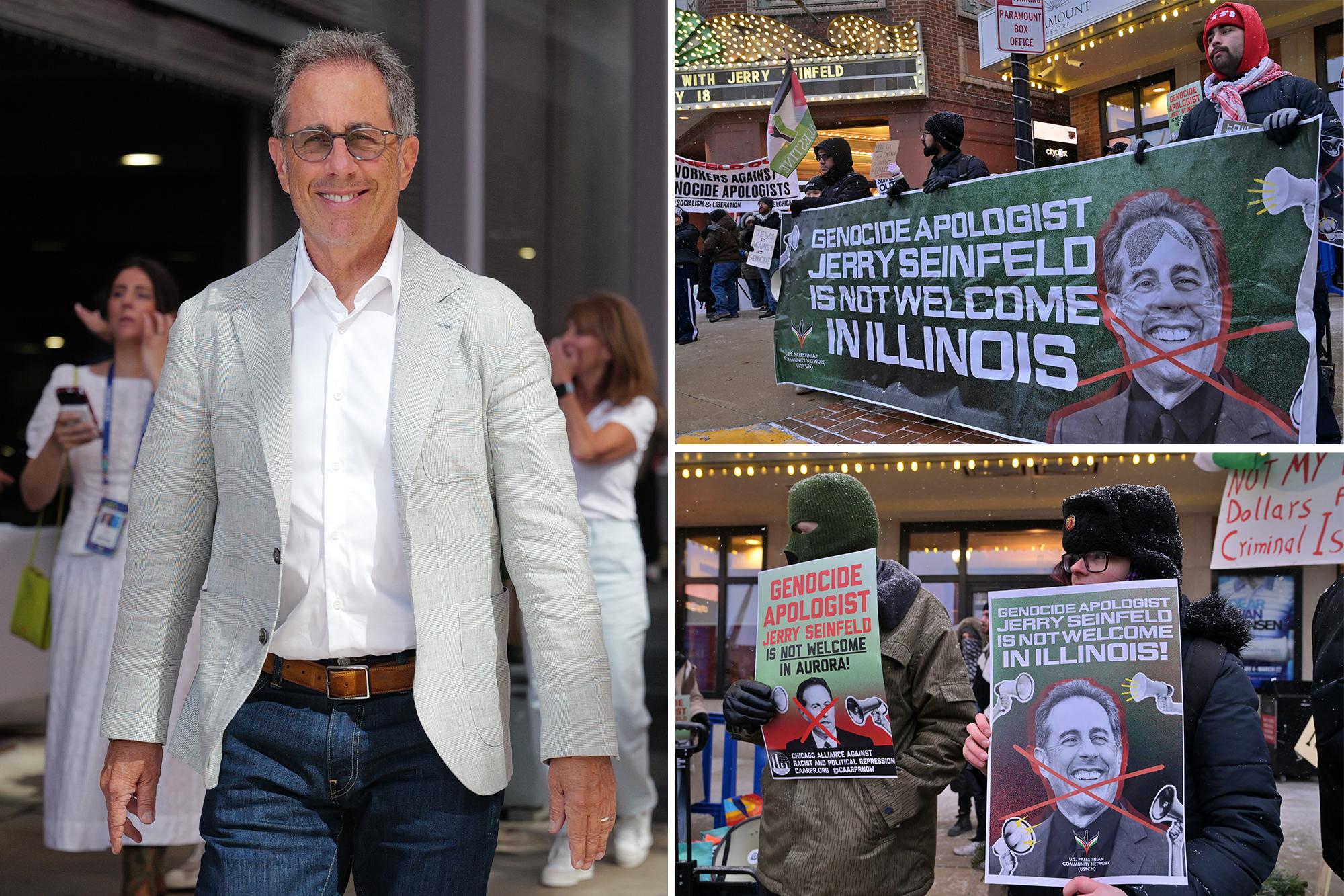 Jerry Seinfeld calls out radical anti-Israel hecklers after chaotic stunt backfires 145215455