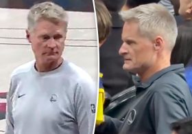 Warriors coach can’t believe his eyes as lookalike spotted in stands at preseason game