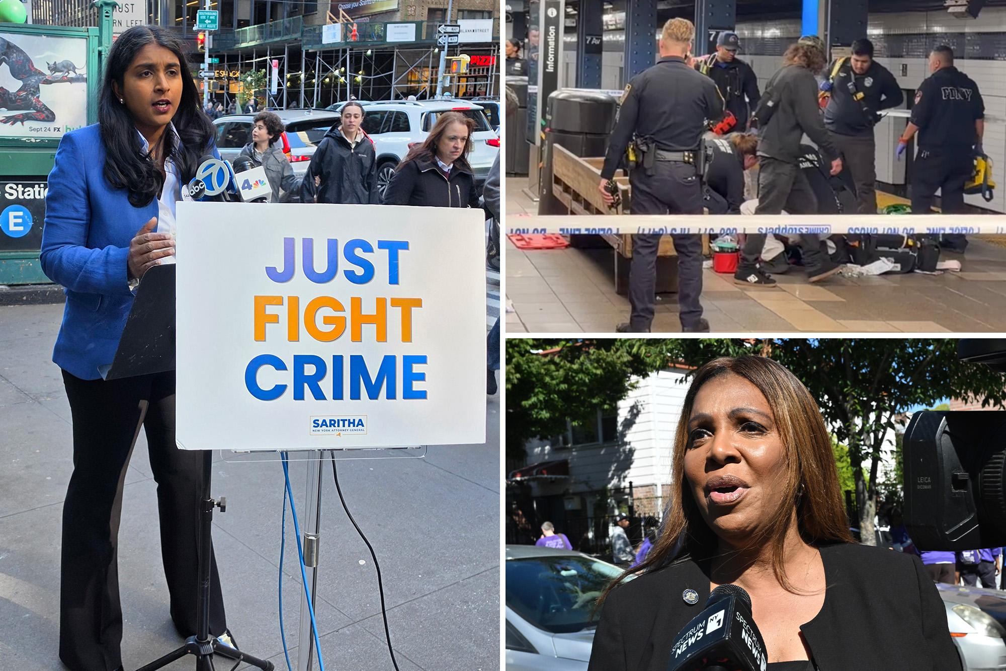 NY AG challenger slams Dem Letitia James over transit ‘chaos’ after NYC subway shooting 145600803
