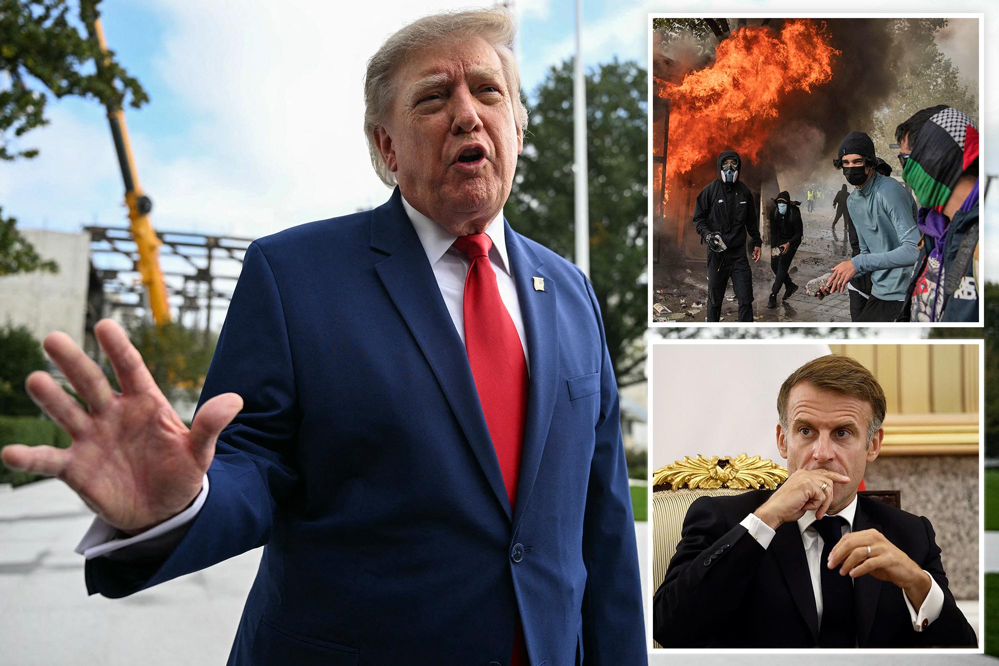 Trump urges France to ‘close the borders’ after weekend of rioting: ‘The migrants have taken over’ 145707797
