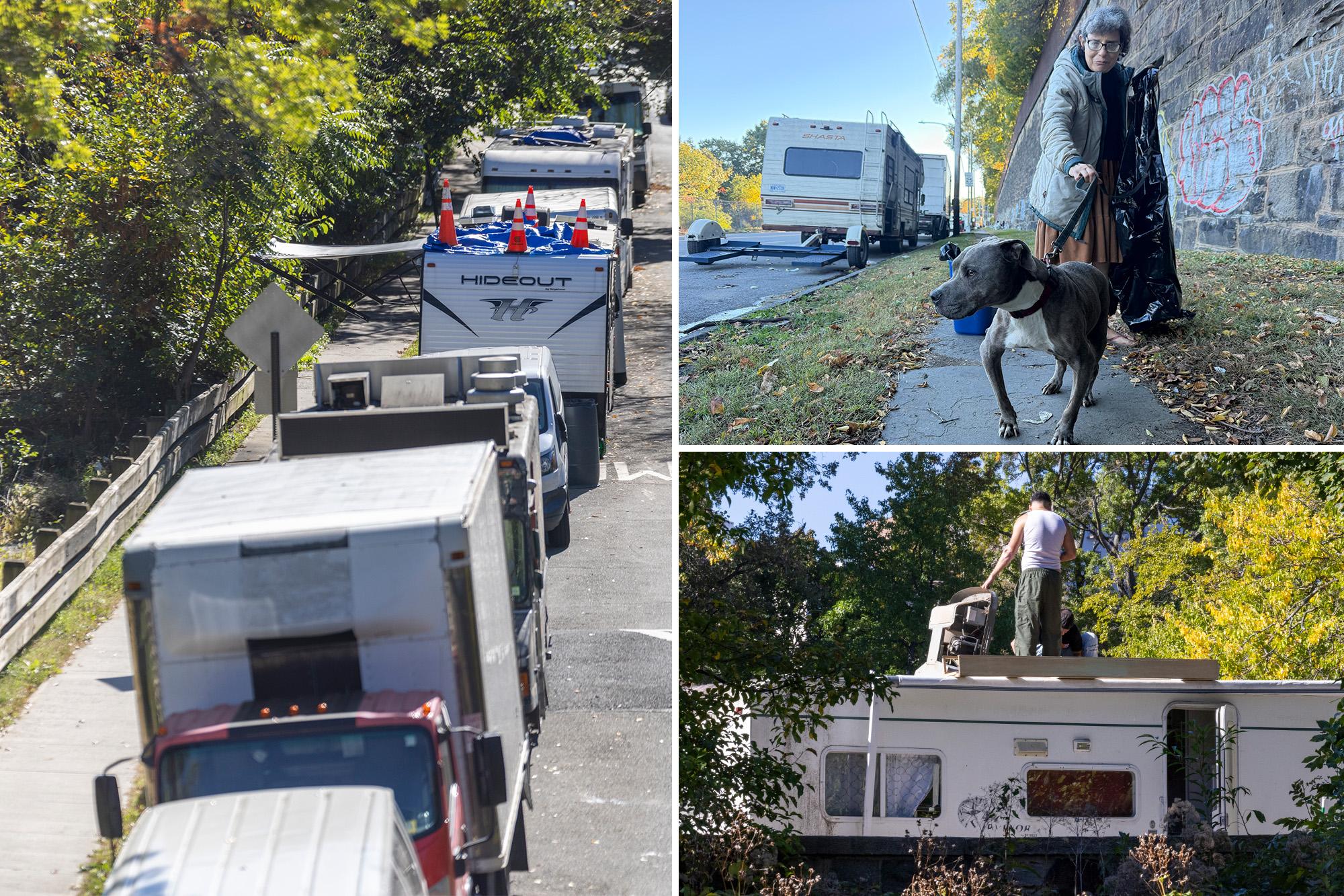 Eyesore NYC corridor has homeless shacking up in RVs, trucks and trailers: ‘It looks whack’ 145743323