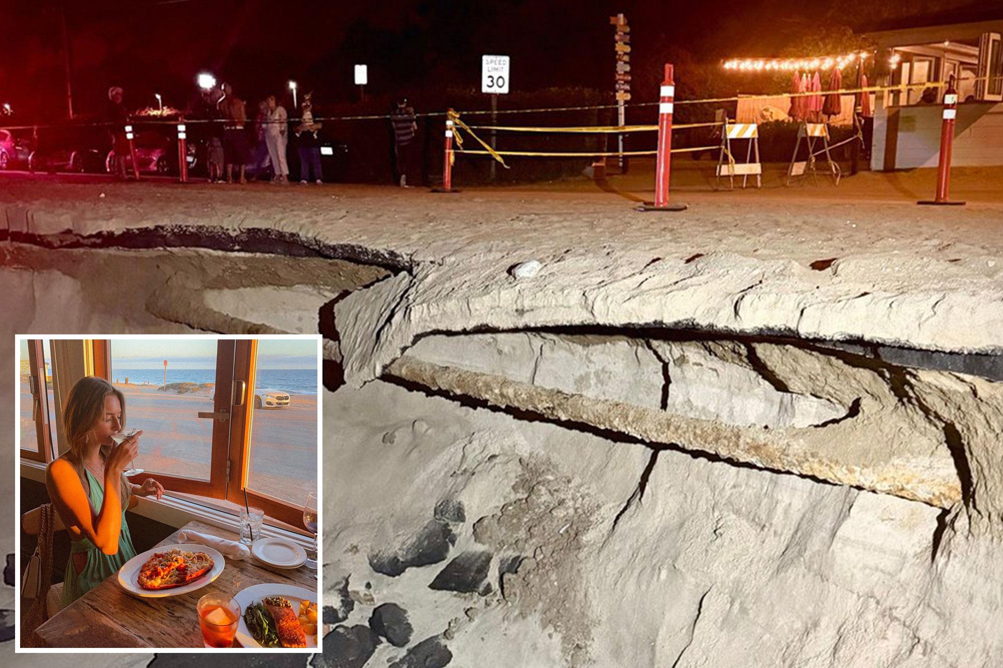 Sunset Restaurant in Malibu under threat as waves rip away coastline 145833484
