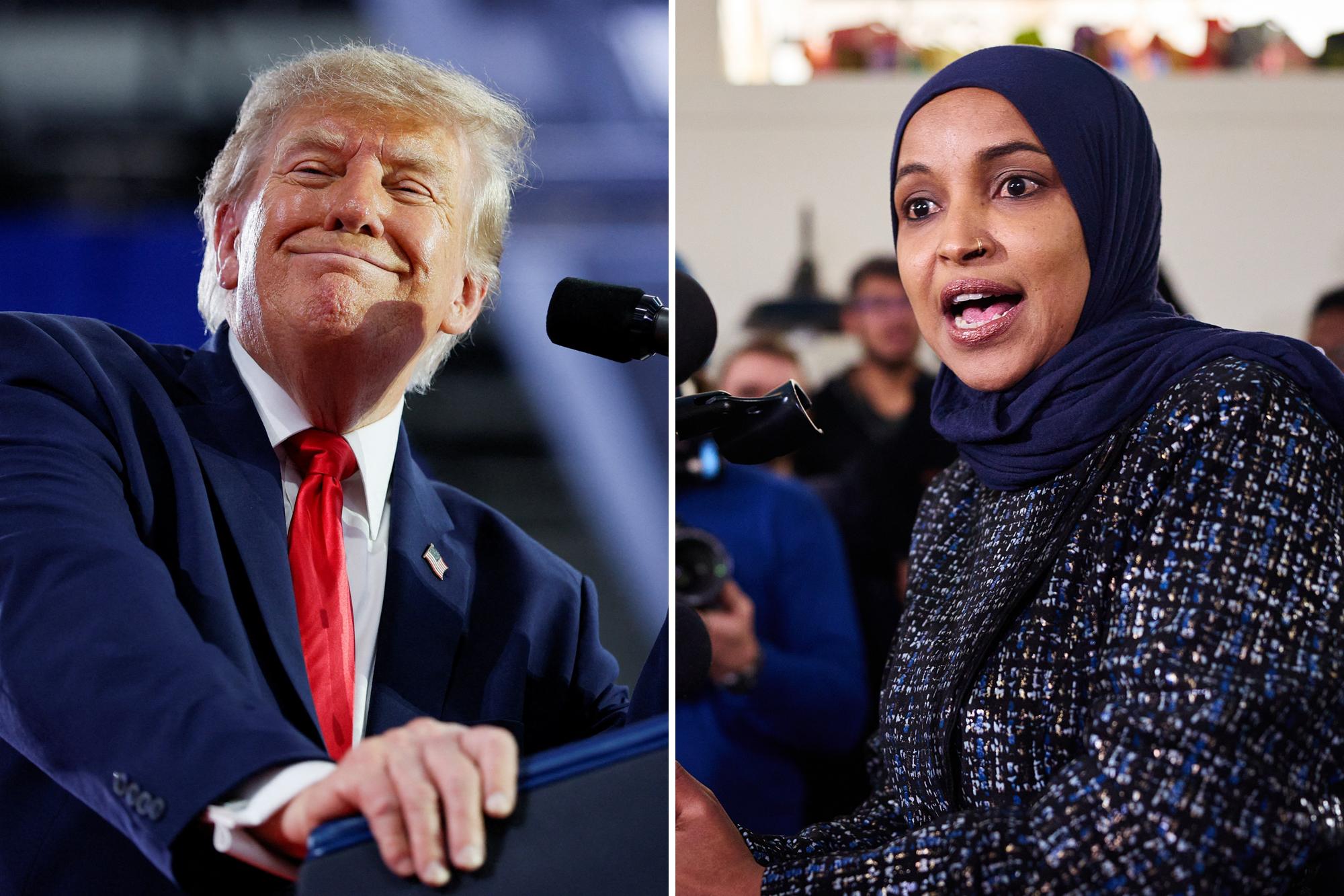 Trump says it’s ‘not looking good’ for Ilhan Omar — suggests she should be forced out of Congress for using ‘fake name’ 146158224