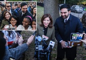 Hochul and Mamdani stump together — for 15 minutes — in first joint campaign appearance of NY governor’s race