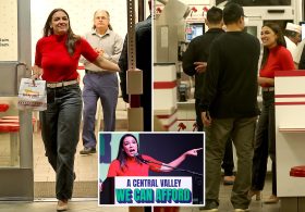 AOC stops by In-N-Out burger during California campaign trip