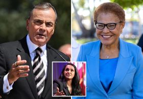 Rick Caruso backs former rival Karen Bass for LA mayor, blasts Nithya Raman’s LAPD plans as ‘reckless and dangerous’