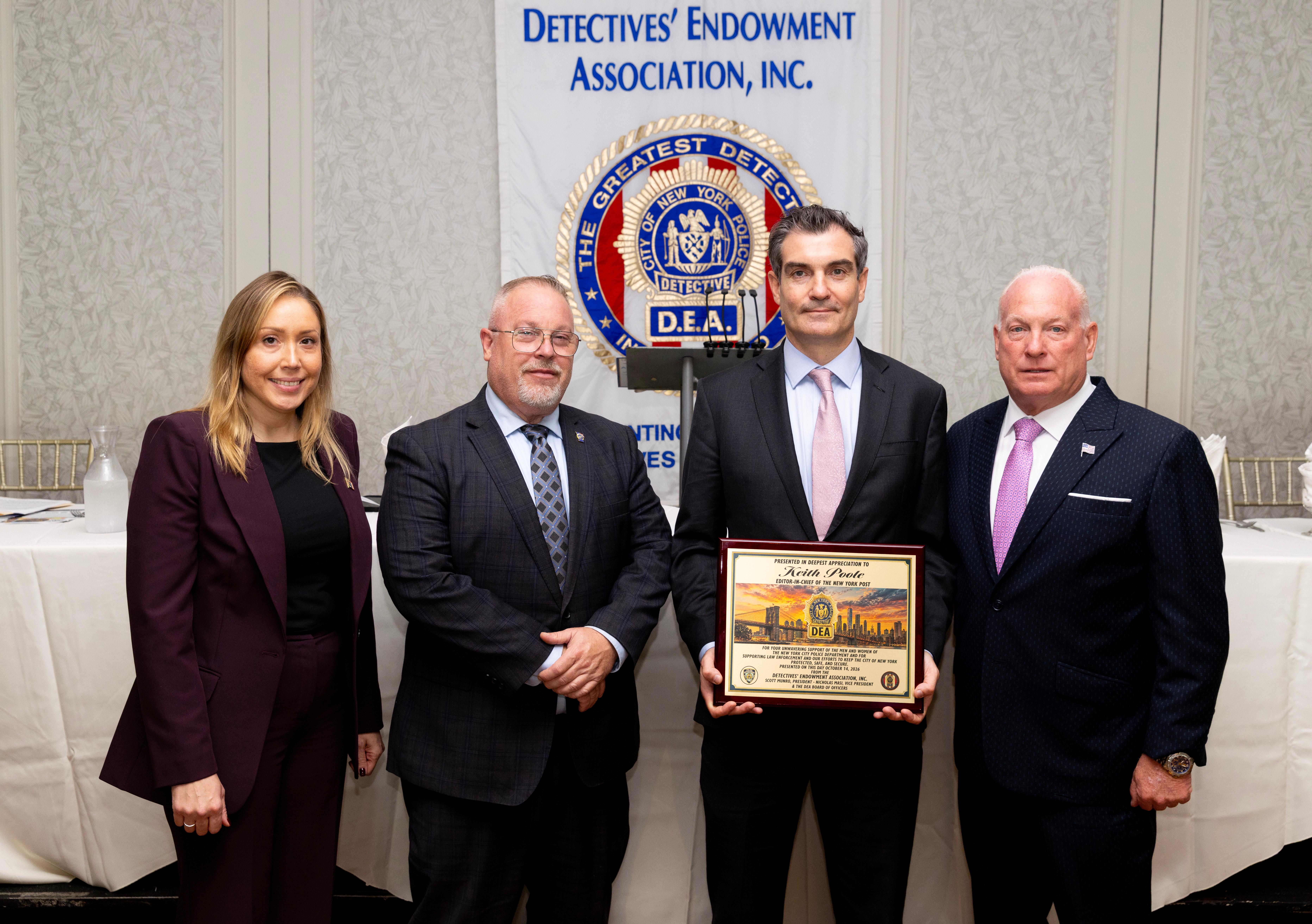 NYPD union honors The Post for excellence in police reporting at awards breakfast: ‘That’s our paper’ 2026 detectives endowment association marina 145016840