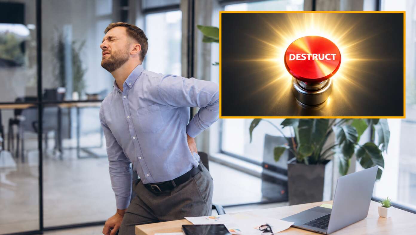 God Excitedly Waiting To Press 'Destruct' On Man's 40-Year-Old Body 5153a0