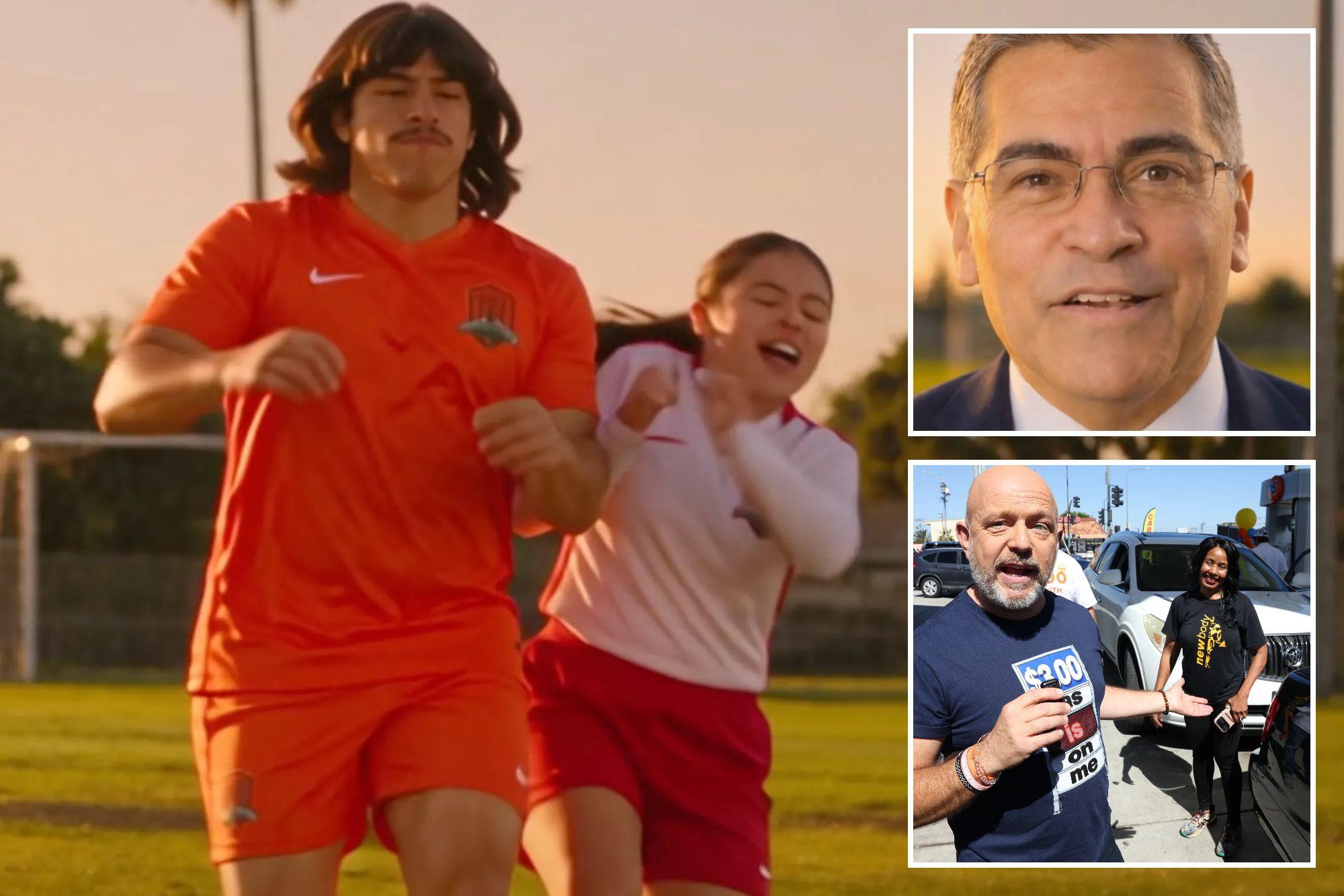 Steve Hilton targets Latino voters with explosive trans sports ad featuring AI Xavier Becerra 5plo 1791770565383
