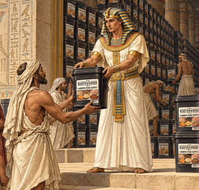 Egypt Saved After Joseph Advises Pharaoh To Stock Up On Emergency Food Buckets From My Patriot Supply