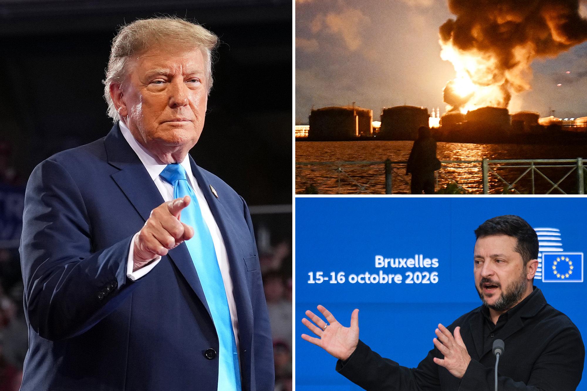 Trump defends pausing Russian sanctions, says peace deal is close — and savages Zelensky for attacking diesel refineries 893e