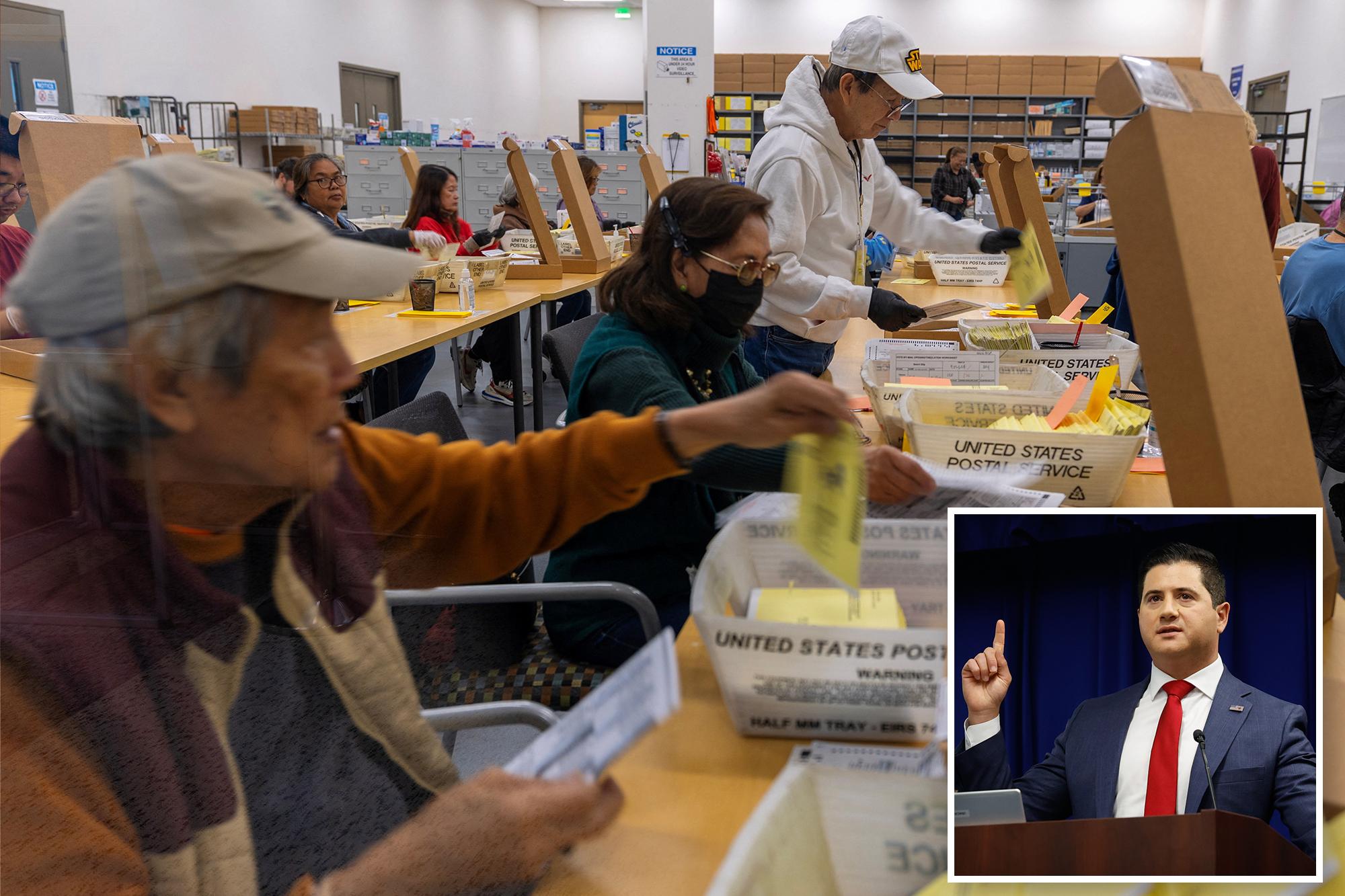 LA feds move to halt ballot counting over 20K suspected noncitizen voters COMP Ballot Block