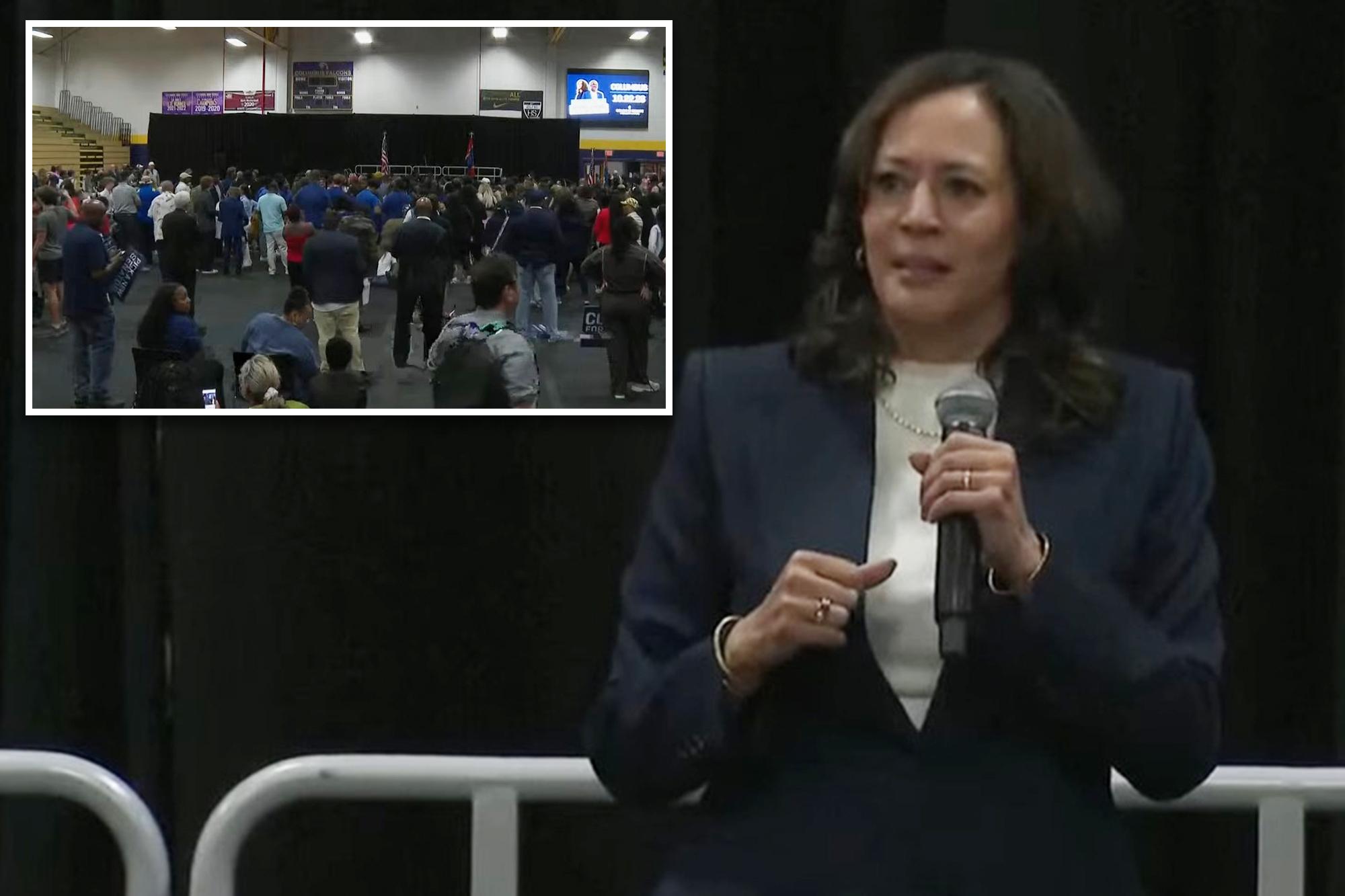 Kamala Harris gets crickets from Mississippi rally crowd after butchering motivational quote: ‘Let me repeat that’ COMP KAMALA