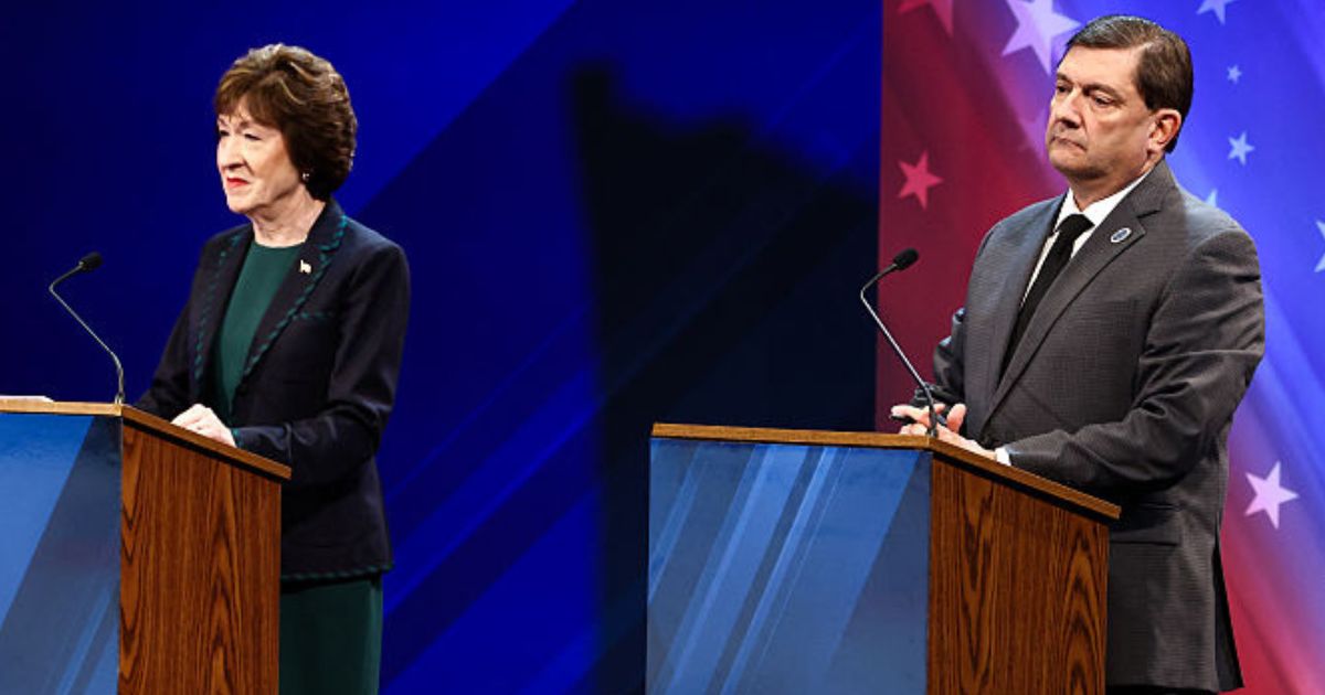 Watch: Dem Nominee Troy Jackson Tells Sen. Susan Collins to 'Shut Up' as Heckler Causes Debate Chaos Collins vx Jackson debate