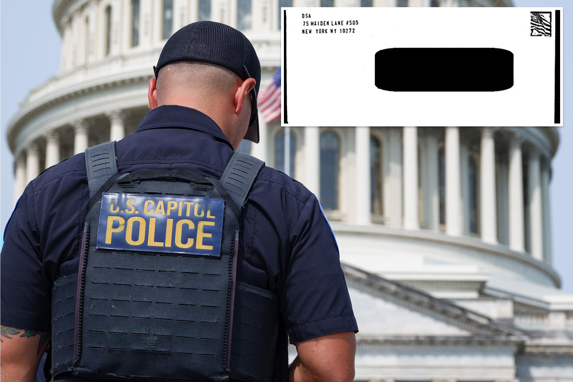 FBI, Capitol Police probing suspicious letters mailed with DSA-linked return address DSA LETTER