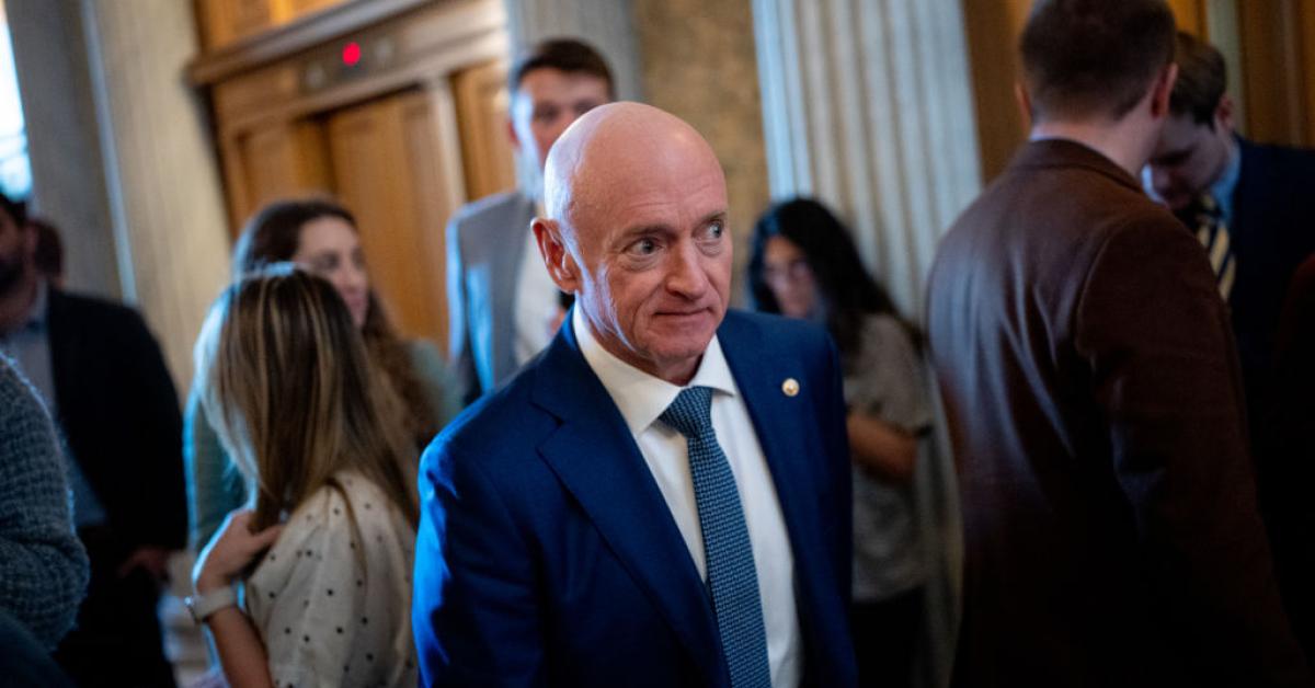 AZ Sen. Kelly warns Prop. 144 would disenfranchise state's voters by ending most mail-in votes GettyImages 2149319895