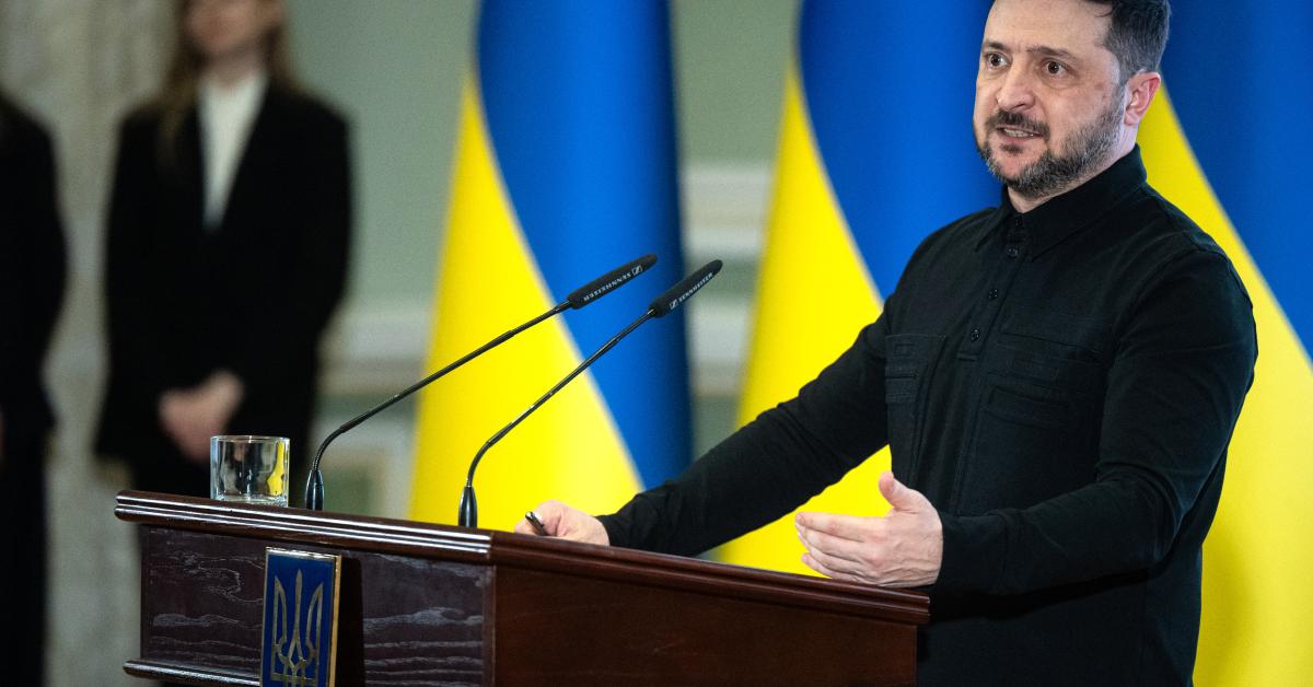 Ukrainian President Zelensky says he's open to ending war with Russia with front lines frozen GettyImages 2252628571