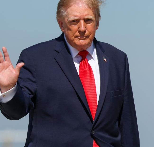 President Donald Trump delivers remarks in Baltimore, Maryland