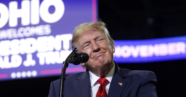 Trump Rallies the Faithful for Jon Husted, Vivek Ramaswamy in Ohio While Destroying Sherrod Brown, Amy Acton GettyImages 2299886932 640x335 1