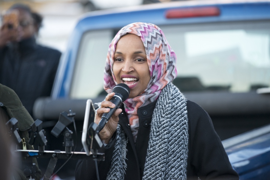 Ilhan Resurfaces, Begs For Donations In Video Posted To TikTok Days After DHS Raid Ilhan Omar speaking at worker protest against Amazon 45406484475 1