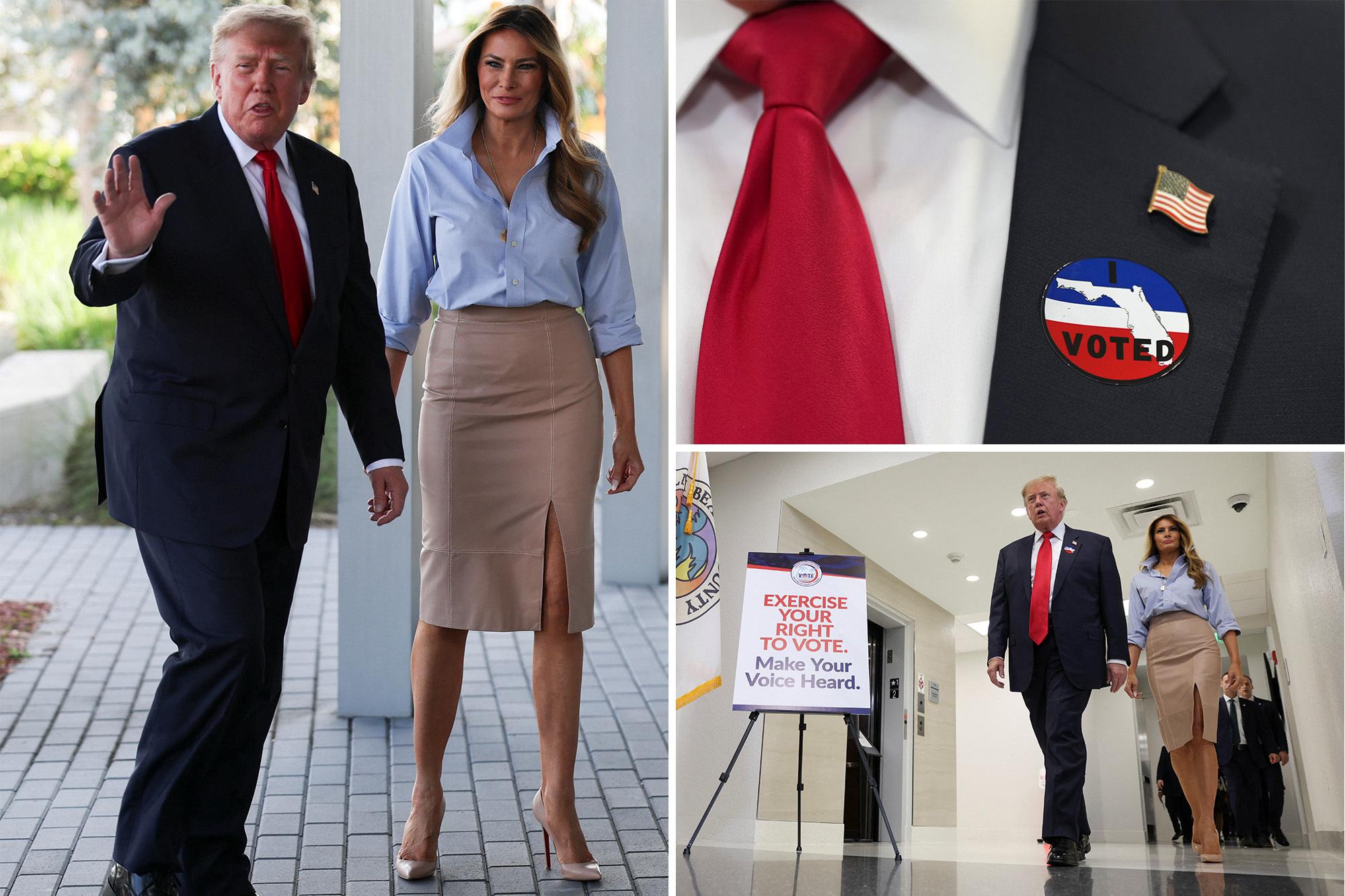 President Trump and first lady Melania Trump cast ballots early in West Palm Beach TRUMP VOTE