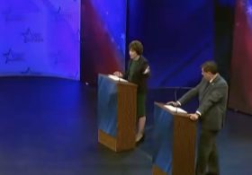 Dem Senate Nominee Loses It, Snaps At Susan Collins After Left-Wing Protester Disrupts Debate