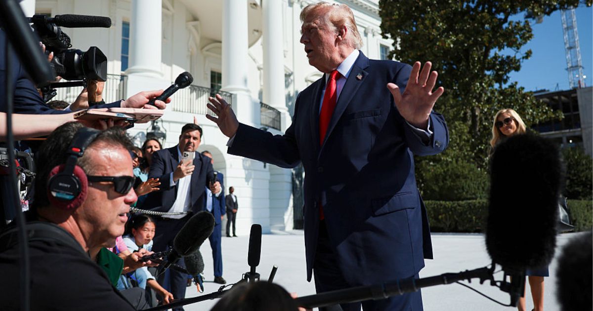 Trump Speaks Out on Ilhan Omar Raid: 'I Have Nothing to Do with It' Trump with media