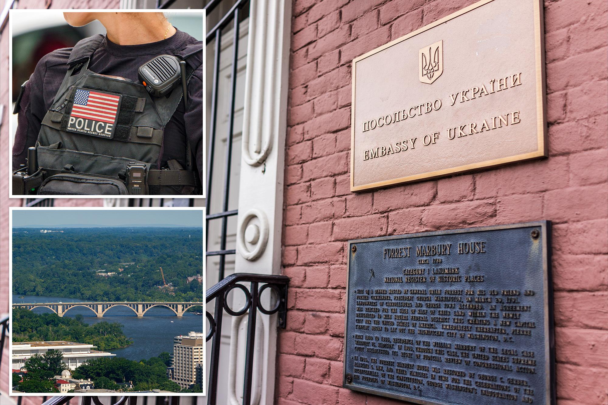 Ukrainian embassy in DC evacuated and major bridge closed over bomb scare UKRAINE EVAC