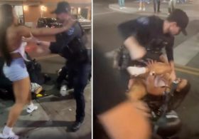 Viral video captures Arizona State University cheerleader being shoved to ground, pummeled by cops