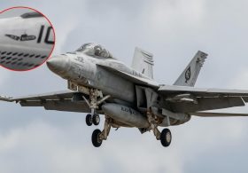 Navy F/A-18F Returns From Iran Sporting Mysterious ‘Sub Buster’ Marking