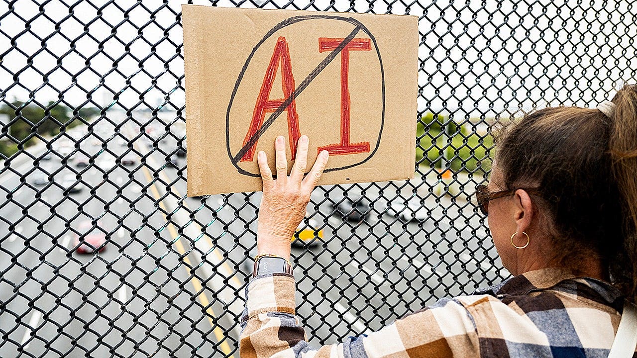 Neighborhood backlash collides with America's tech arms race — but is this the plan to fix it? anti ai protest
