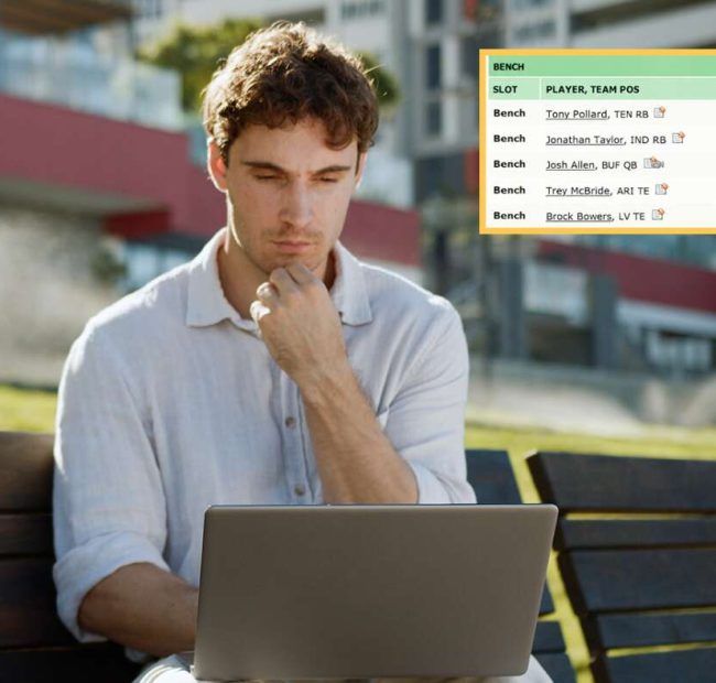 Fantasy Football Manager Spends Hours Carefully Deciding Who Will Score 45 Points On His Bench This Week
