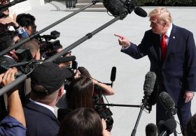 Trump responds to press room rumor with talk of a ‘less obnoxious location’