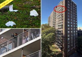 Haunting photos reveal tragic items at spot where NYC mom, baby plunged 15 stories