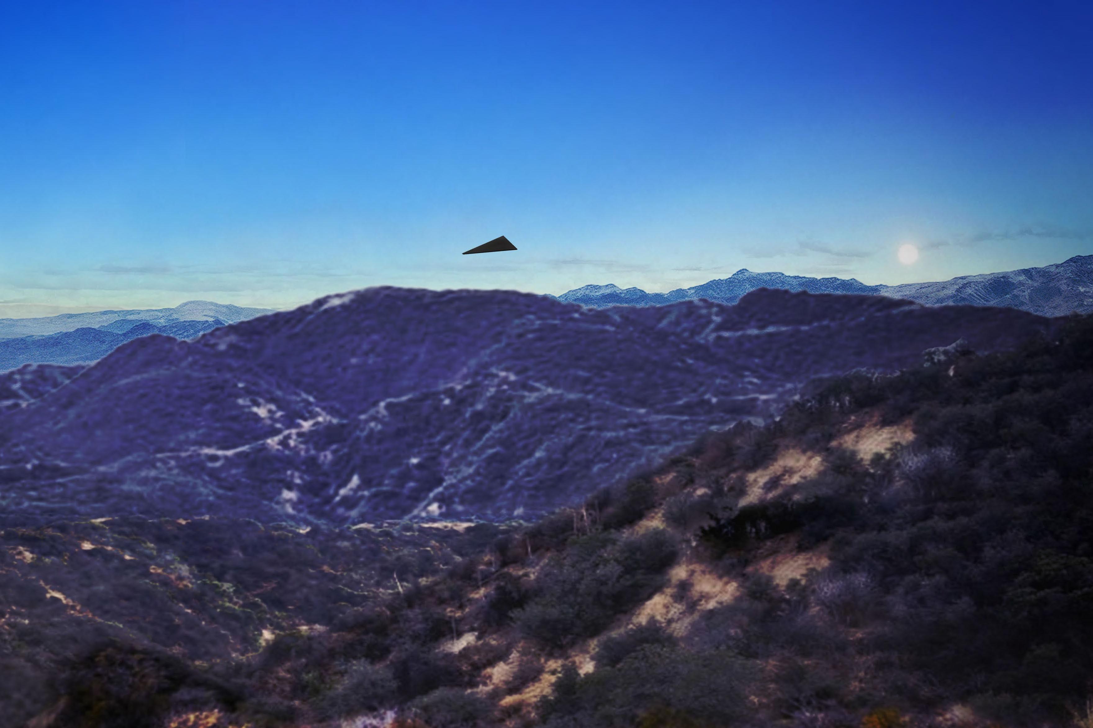 Mysterious black triangles spotted going 1,800 mph over secret US military bases, latest UFO file dump reveals crop 41475183