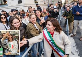 Gov. Kathy Hochul booed while marching in NYC’s Columbus Day parade: ‘You’re a disgrace’