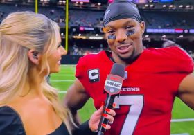 Atheists Will Hate Falcons RB Thanking God for Win, and Then He Invokes Word Which They Hate Even More